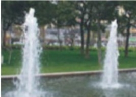 Wasser-Musik-Tanzen-Brunnen CCC versieht bunter für Werbung mit einer Düse