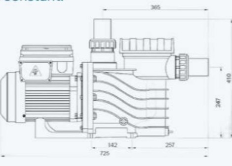 2023 EAKP100 1HP Schwimmbadpumpen für Schwimmbäder