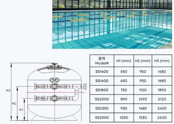 SS1400 Schwimmbadseiten-Sandfilter