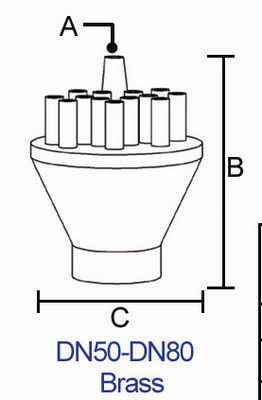 1,5" 2,5" Messing-Concertrating-Schießen-Brunnen-Strahldüse-Wasser-Brunnen-Spray-Köpfe