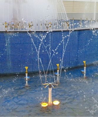 Messing-Chrome-Pirouetten-Brunnen-Strahldüse-Brunnen-Spray-Kopf-Teich-Brunnen-Düsen