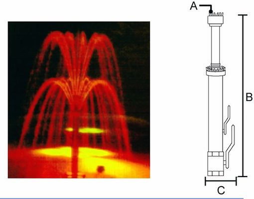 Edelstahl 2 Schicht-Cherry Blossom Fountain Nozzle Water-Brunnen-Spray-Köpfe