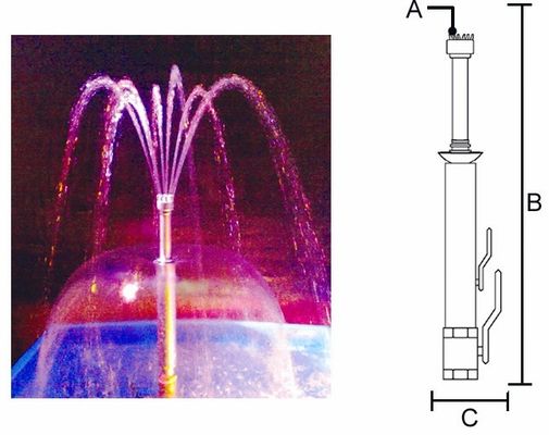 Edelstahl-Kirschpilz-Brunnen-Strahldüse-Wasser-Brunnen-Spray-Köpfe
