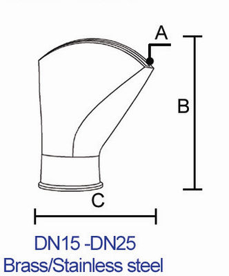 60Kpa 2" Messing-Chrome-Tanzen-Brunnen-Düsen