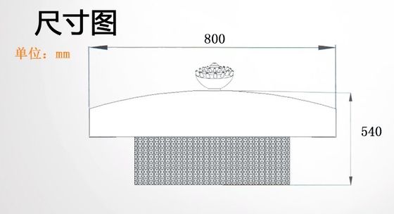 Edelstahl-Wasser-Brunnen des Grafikdesign-Garten-800mm