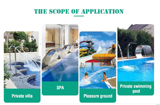 Edelstahl-Wasserfall-Jet des Swimmingpool-1.5m