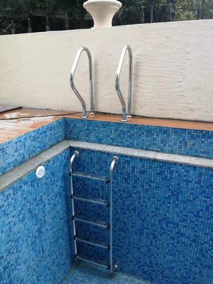 Flansch-Art Swimmingpool-Schritt-Schienen des Edelstahl-1.0mm