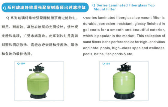 Lamellierter berg-Sandfilter des Fiberglas-530mm Spitzen