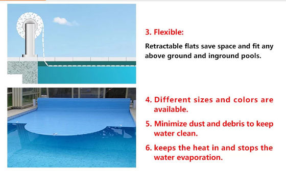 PC 8X4M automatische Swimmingpool-Abdeckung mit einer Rolle