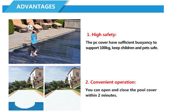 8X4M Swimmingpool-Selbstabdeckung