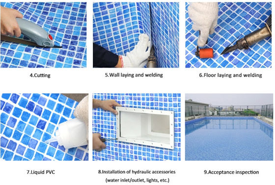 Rechteck imprägniern 1.2mm PVC-Swimmingpool-Zwischenlage