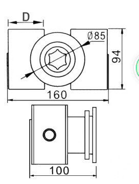 ABS Swimmingpool-Installationen 1,5 Zoll-Massage-Mineralwasser-Jets