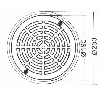 ABS 203mm oben genannte Grundpool-Boden-Abfluss-Abdeckung