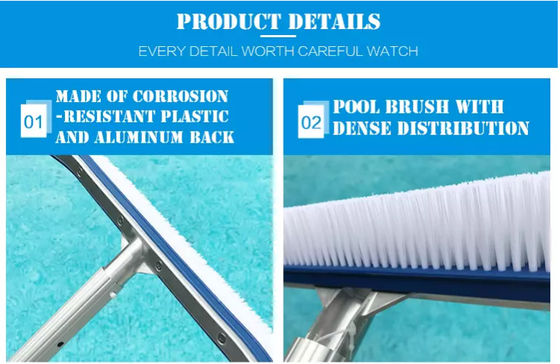 Inground-Pool-Reinigungsausrüstung deluxe 18" 45cm Swimmingpool-Wand-Bürste