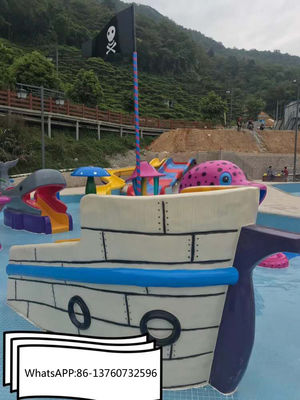 Fiberglas-Swimmingpool-Piraten-Wasserrutsche