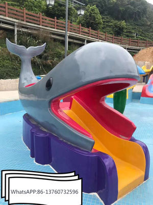 Anti-UVkinderwasser-Park-Ausrüstungs-Fiberglas-Wal-Wasserrutsche