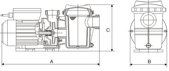 0.35Hp Swimmingpool-Brunnen-Pumpen