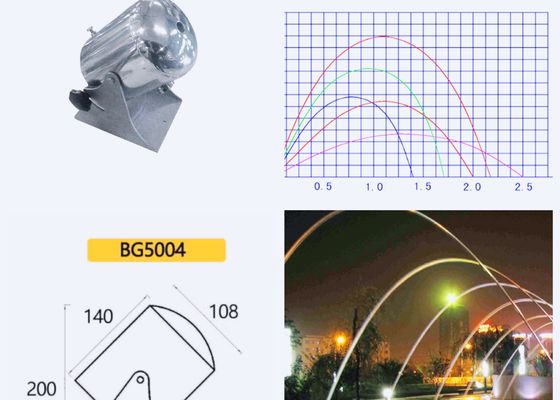 5004 1m Abstand 3000 l/h 14mm blätterige Jet Fountain Nozzle