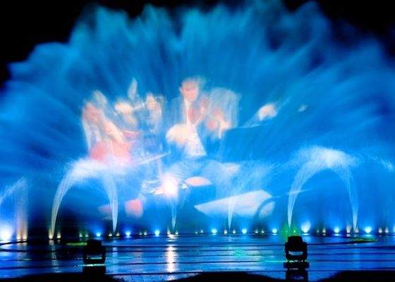 Heißer Verkauf 4" Edelstahl-Digital-Film-Brunnen-Film-Show-Wasser-Vorhang-Düse