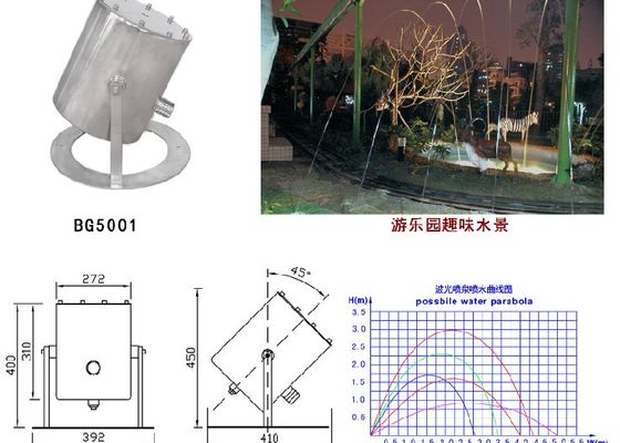 Innen-DMX bunte LED beleuchtet blätterige Brunnen-Düsen-springende Jets