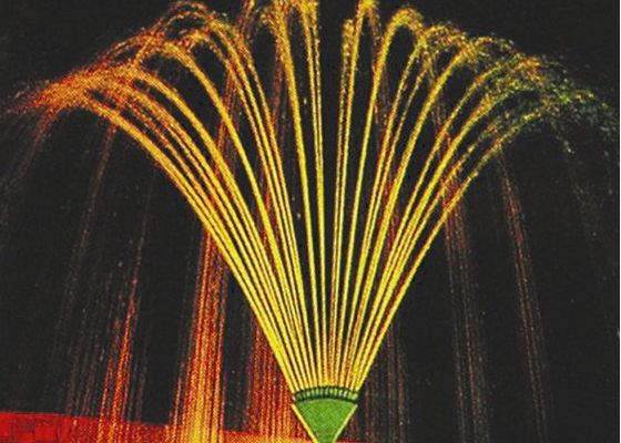 Messing-Geschichten-Tanzen-Brunnen Chromplate Phoenix versieht Jet mit einer Düse